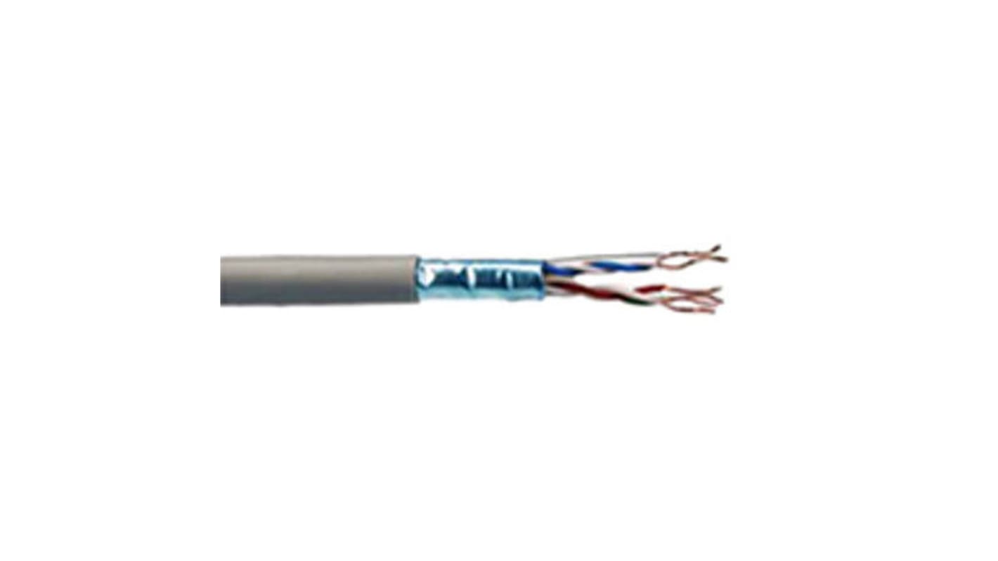 Cable Ethernet Cat6 FTP RS PRO de color Gris, long. 500m, funda de LSZH, PVC, Libre de halógenos y bajo nivel de humo