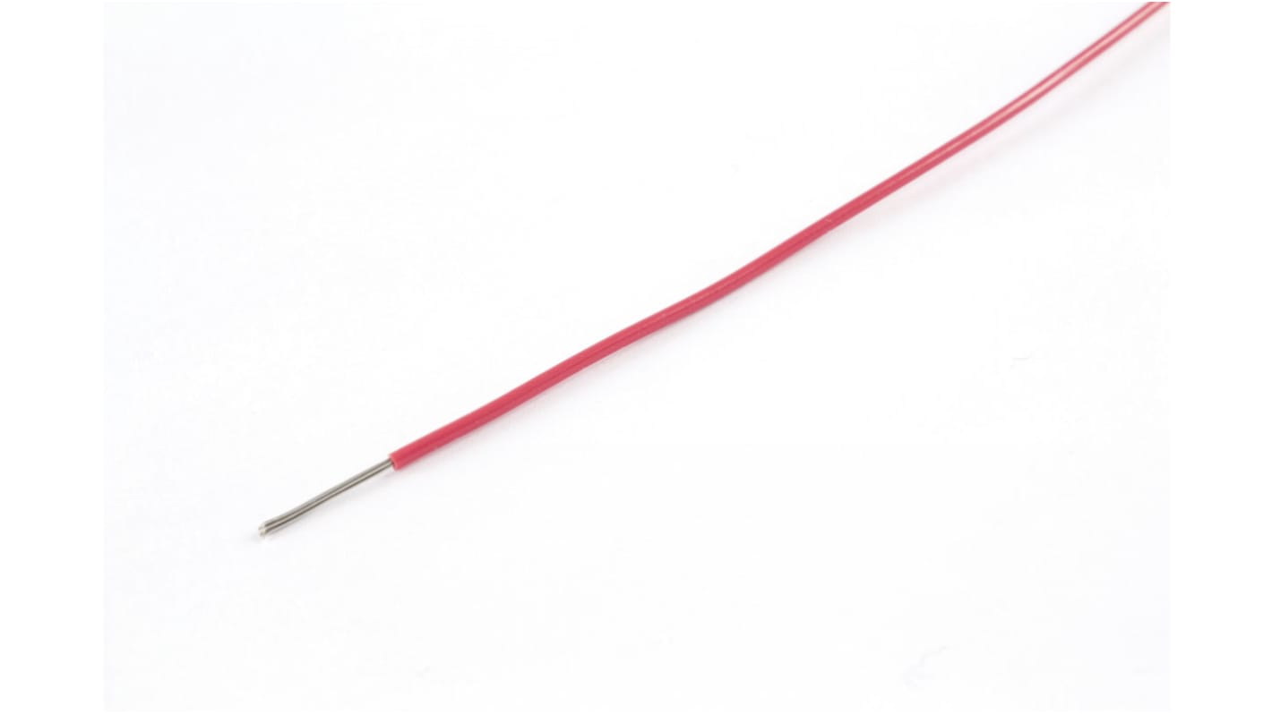AXINDUS Einzeladerleitung 0,34 mm², 22 AWG 200m Rot PVC isoliert Ø 1.45mm 7/0,25 mm Litzen