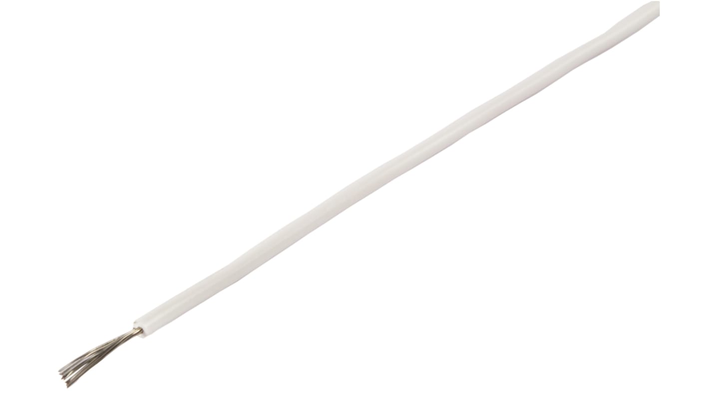 AXINDUS KY30 Series White 0.6 mm² Hook Up Wire, 20 AWG, 19/0.2 mm, 200m, PVC Insulation