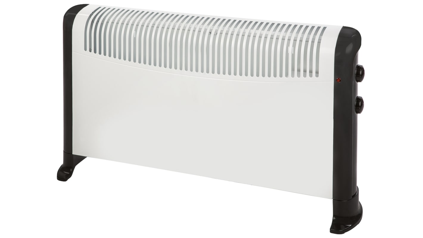 UNELVENT 1.2 kW, 2 kW, 800 W Convection Convector Heater, Wall Mounted, Type F - Schuko plug