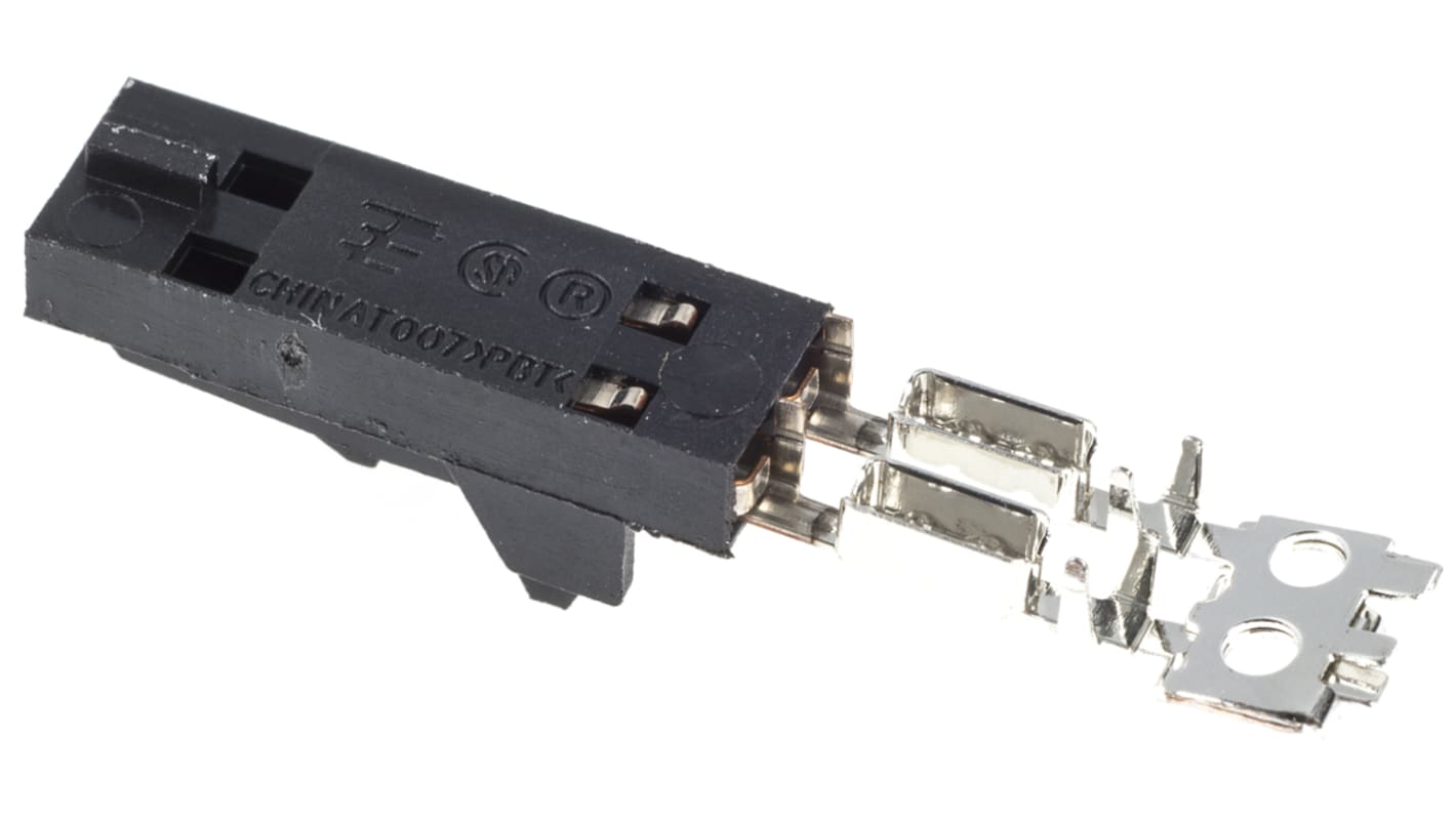 Conector IDC hembra TE Connectivity serie AMPMODU MTE de 2 vías, paso 2.54mm, 1 fila, Montaje de Cable