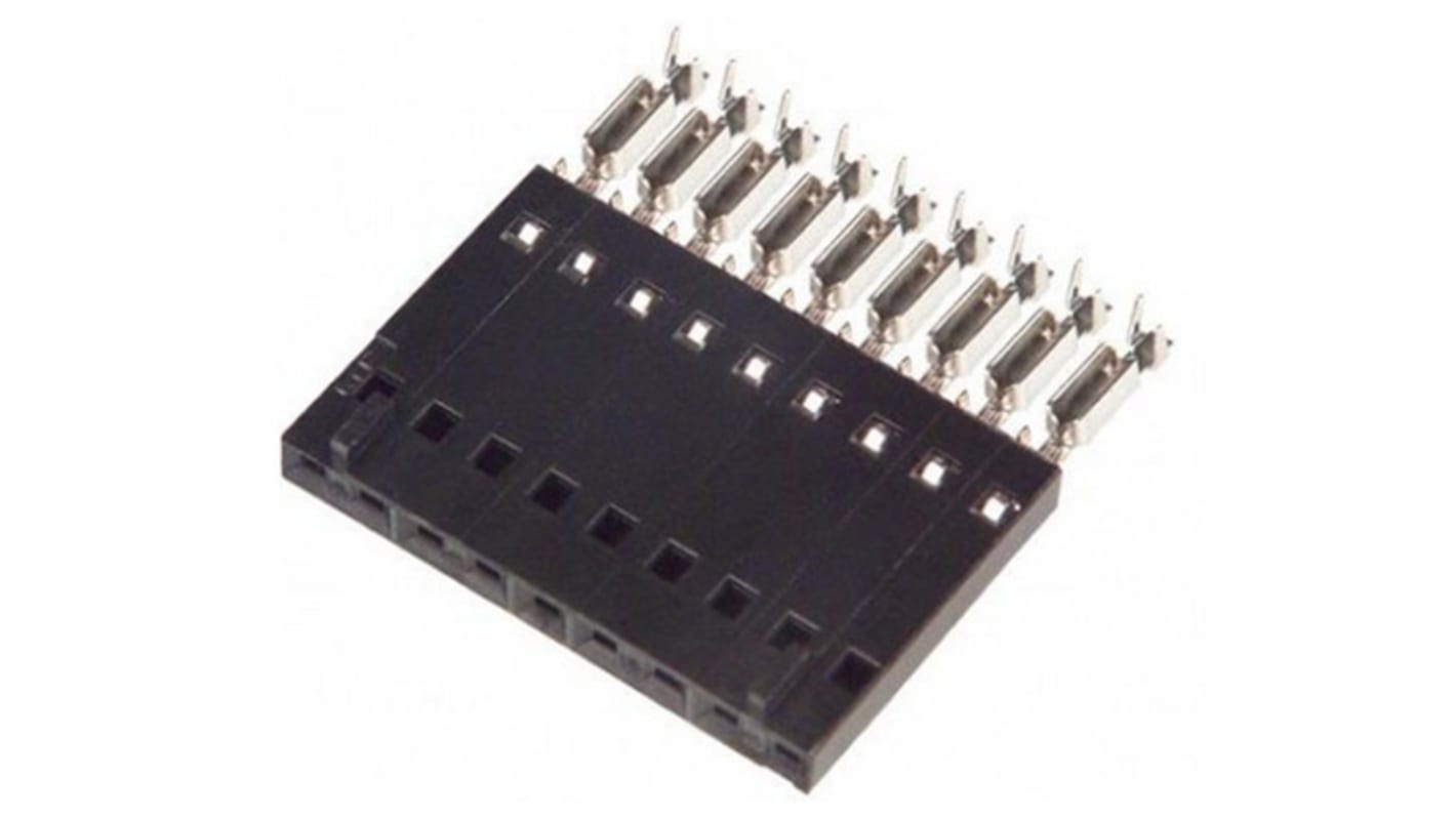 Conector IDC hembra TE Connectivity serie AMPMODU MTE de 9 vías, paso 2.54mm, 1 fila, Montaje de Cable