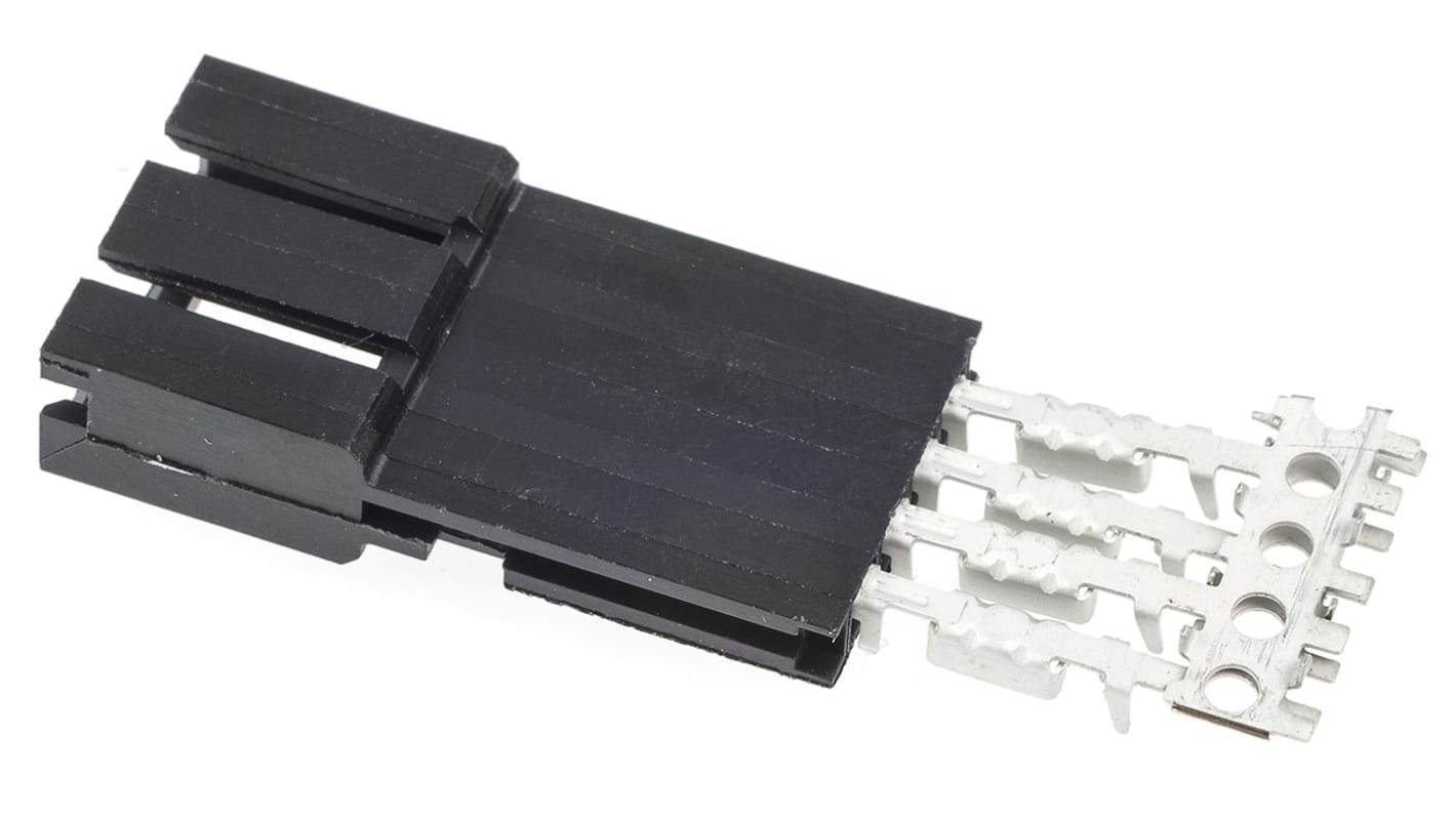 TE Connectivity 4-Way IDC Connector Plug for Cable Mount, 1-Row