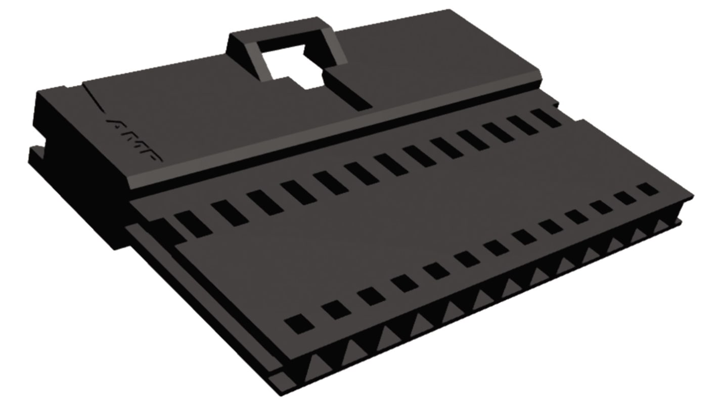 Boitier de connecteur Mâle, 13 contacts 1 rang , pas 2.54mm, Droit, Montage sur câble, série AMPMODU MTE