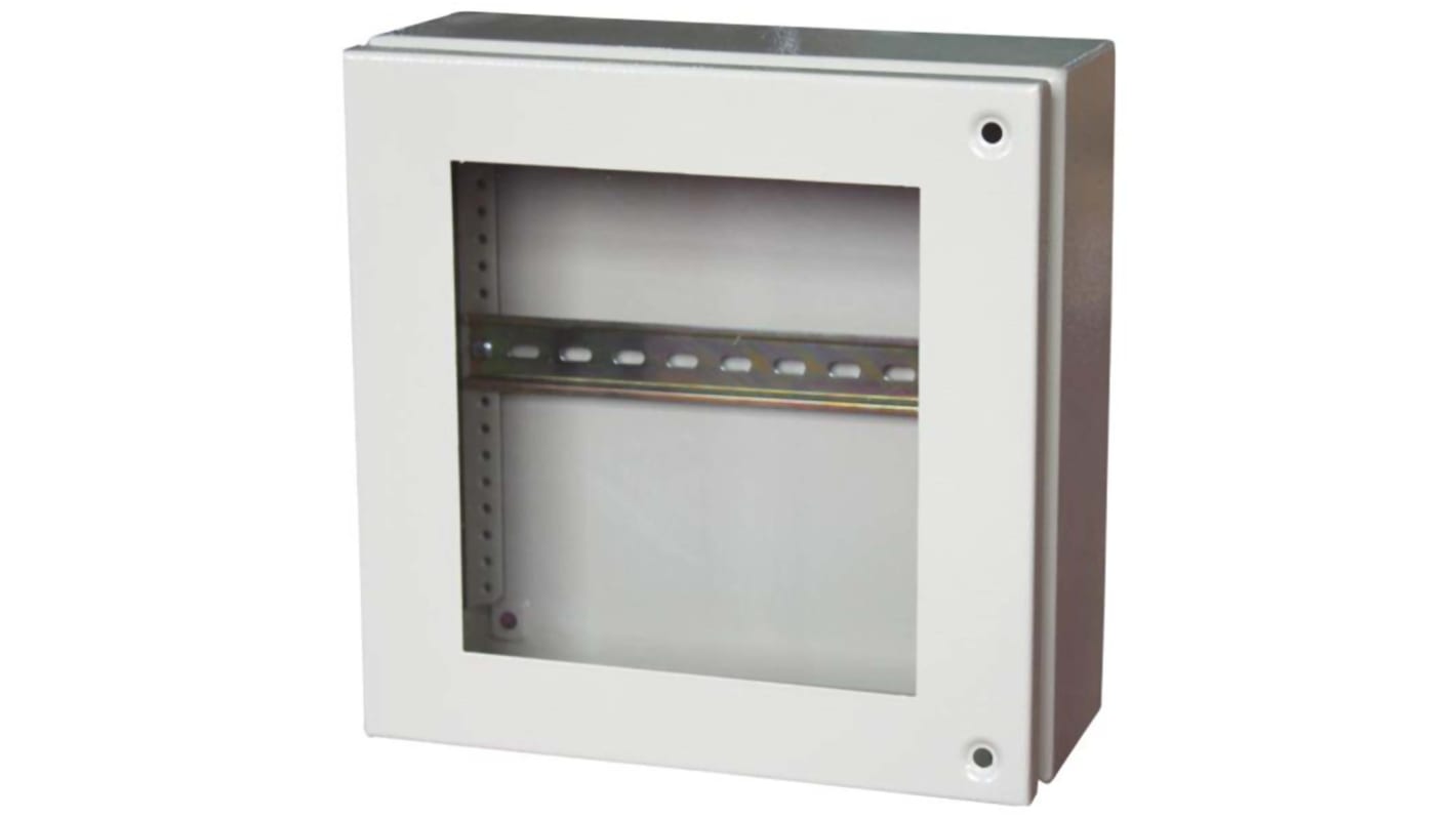 RS PRO Grey Steel Junction Box, IP65, 200 x 200 x 120mm