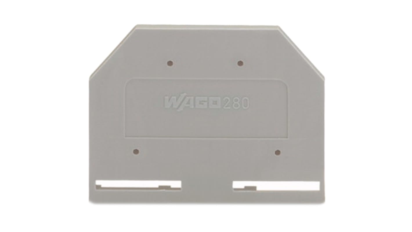 Wago 280 End- und Zwischenplatte für Anschlussklemmenblöcke Serie 280