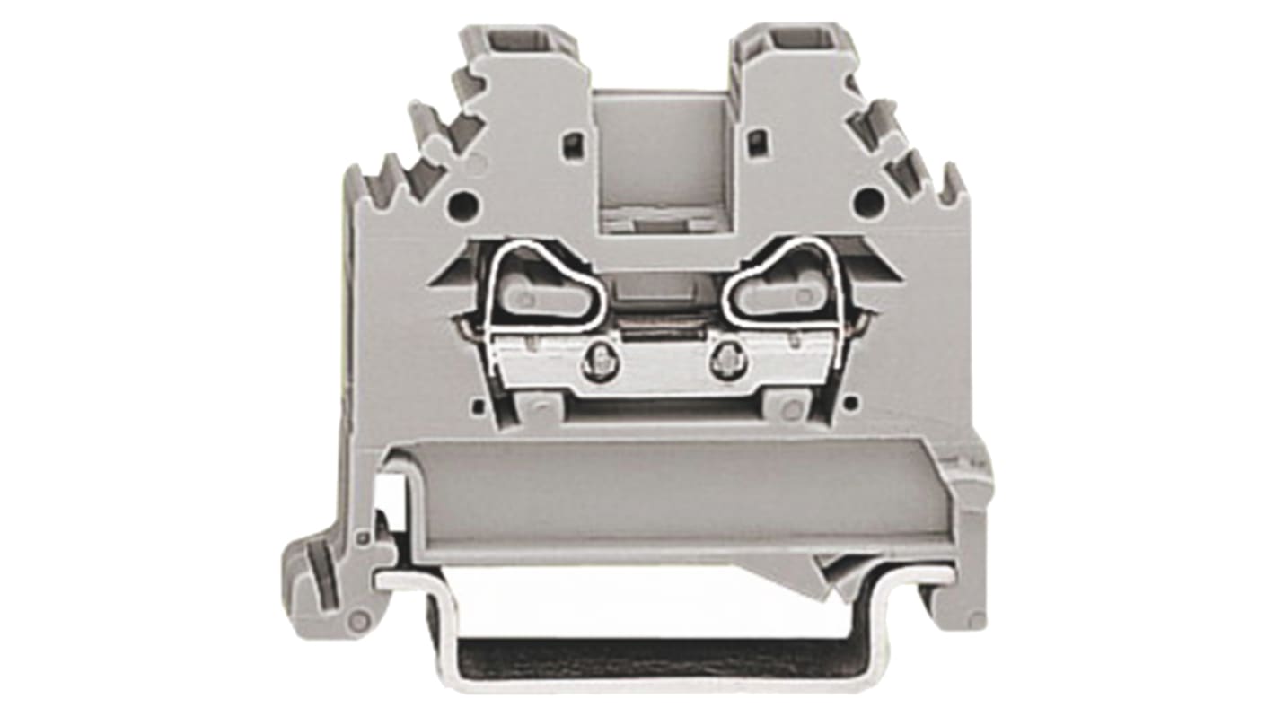 Wago 280 Series Grey Feed Through Terminal Block, 2.5mm², Single-Level, Cage Clamp Termination