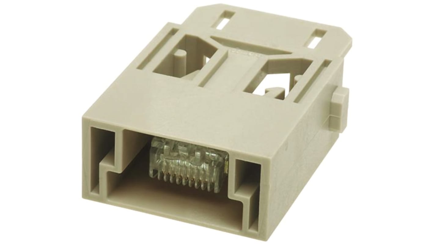 HARTING Heavy Duty Power Connector Module, 1A, Male, Han-Modular Series, 8 Contacts
