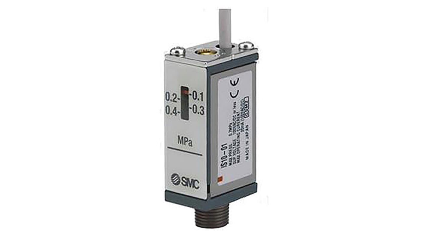 Pressostato SMC, 0.1MPa min, 0,4 MPa max, 100V ca/cc