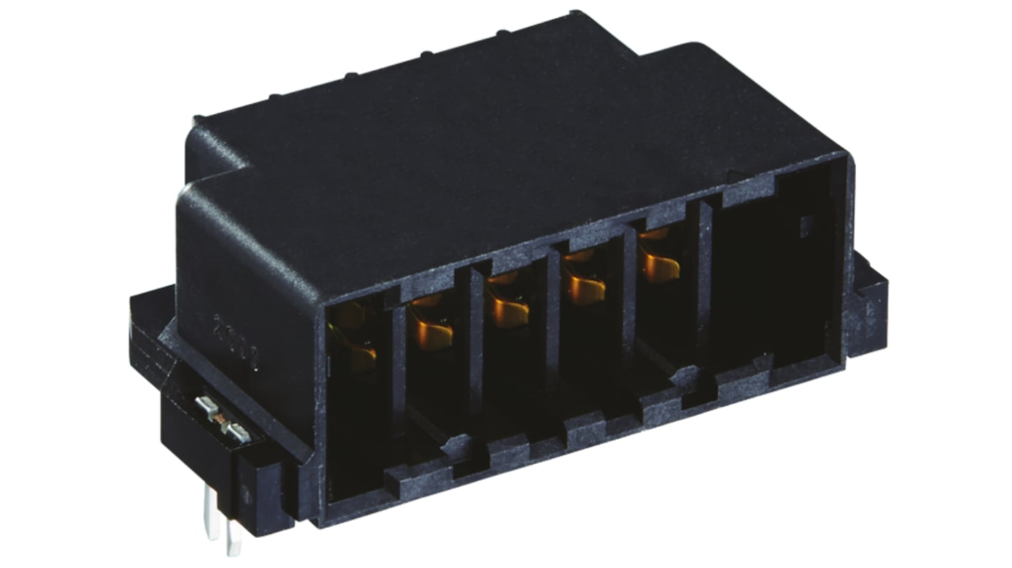 Hirose FX30B Series Right Angle Through Hole Mount PCB Socket, 5-Contact, 1-Row, 3.81mm Pitch, Solder Termination