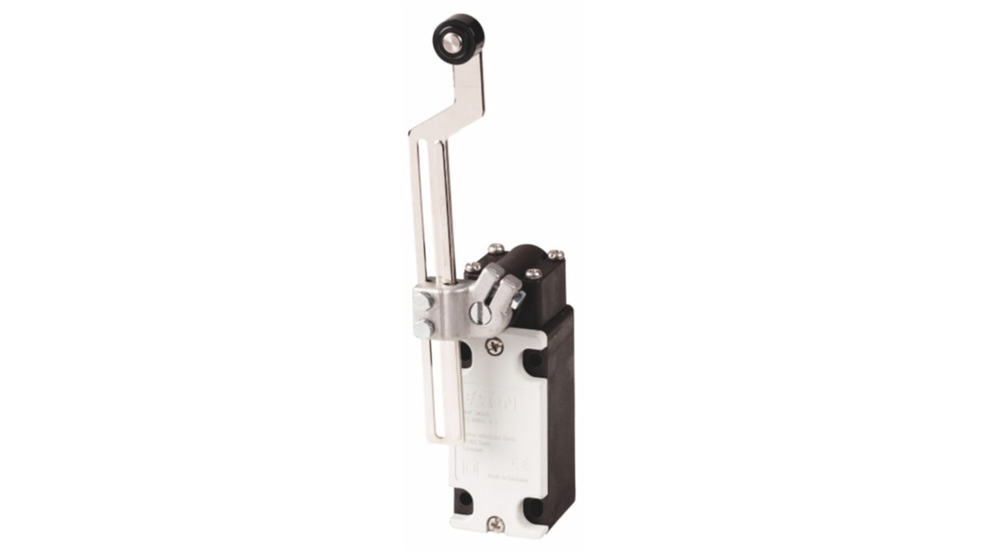 Eaton Series Adjustable Roller Lever Limit Switch, NO/NC, IP65, Plastic Housing, 415V ac Max, 10A Max