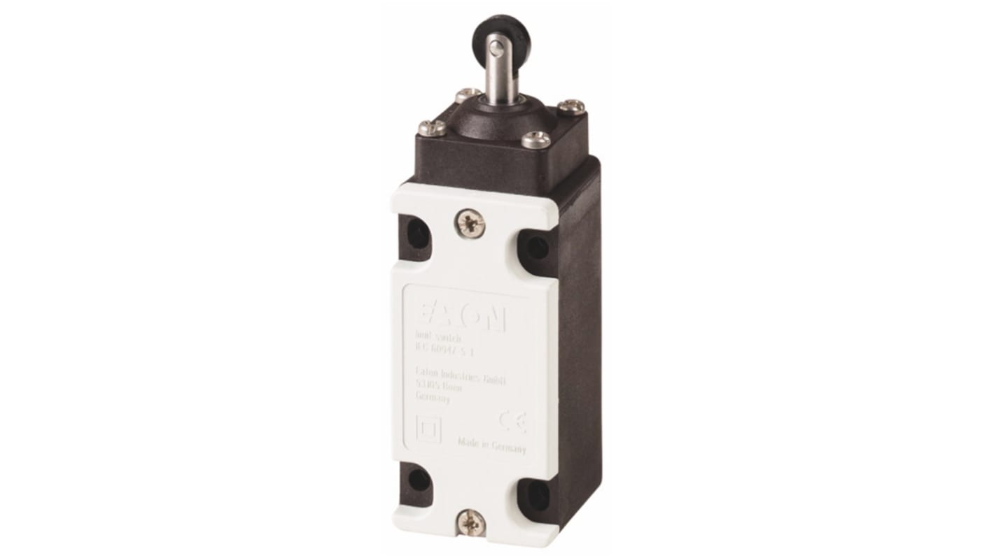 Eaton Series Roller Plunger Limit Switch, NO/NC, IP65, Plastic Housing, 415V ac Max, 10A Max