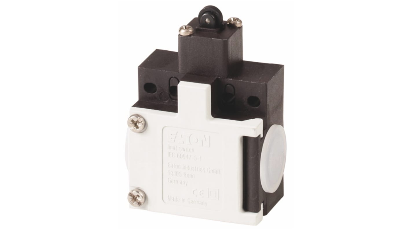 Eaton AT0 Series Roller Plunger Limit Switch, NO/NC, IP65, Plastic Housing, 415V ac Max, 10A Max