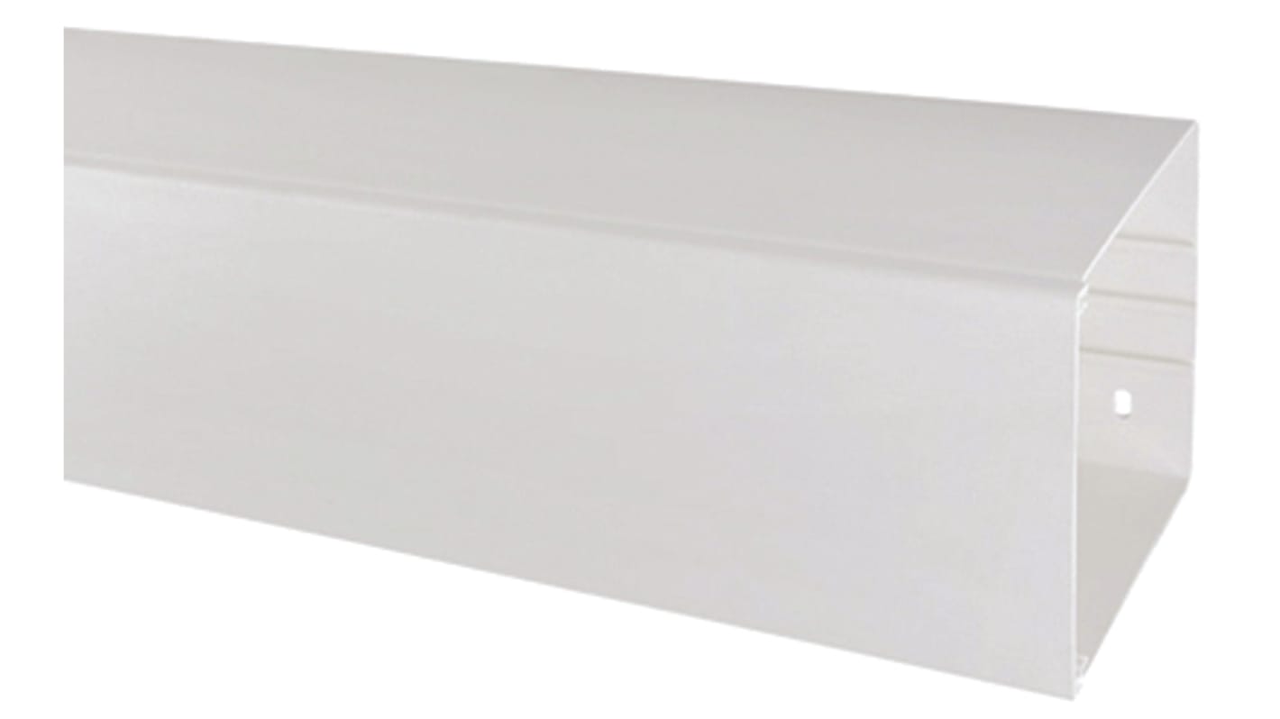 RS PRO White Industrial Trunking, W50 mm x D50mm, L3m, uPVC