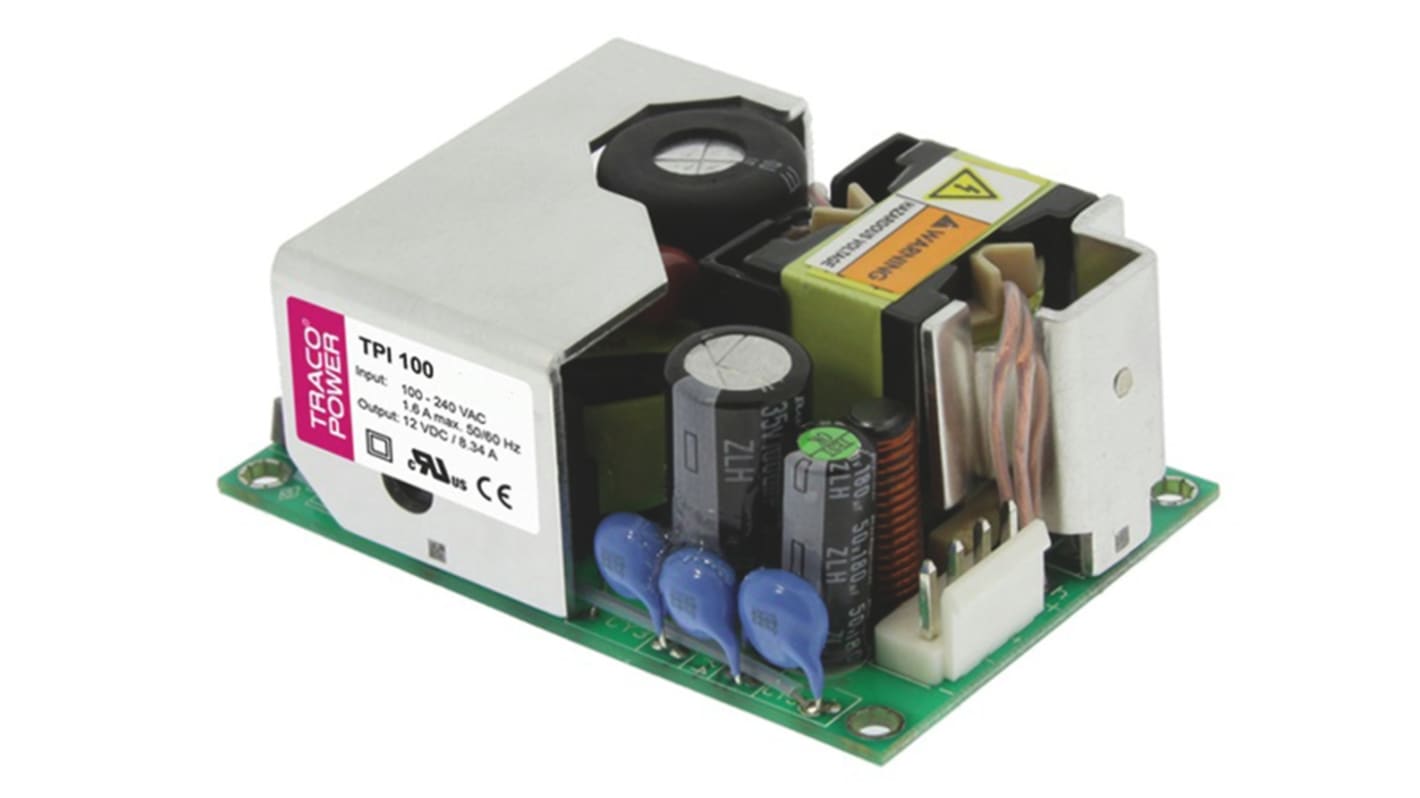 Fuente de alimentación conmutada TRACOPOWER, 48V dc, 2.09A, 100W, 1 salida, Montaje en PCB