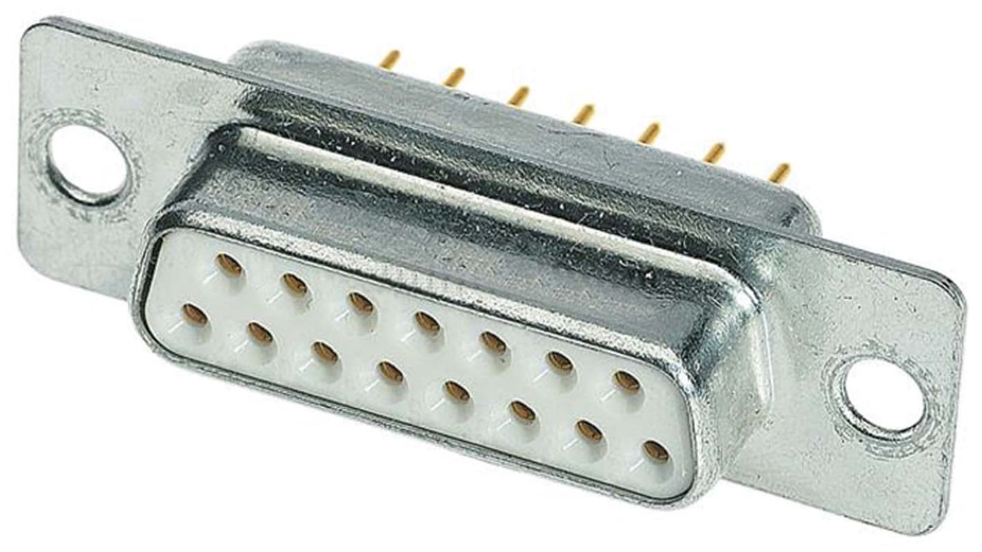 HARTING D-Sub Filter 15 Way Through Hole D-sub Connector Socket, 2.84mm Pitch