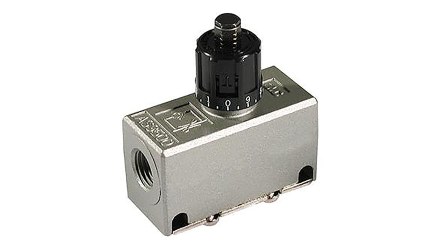 SMC AS Series Threaded Speed Controller, NPT 1/4 Female Inlet Port x NPT 1/4 Female Outlet Port