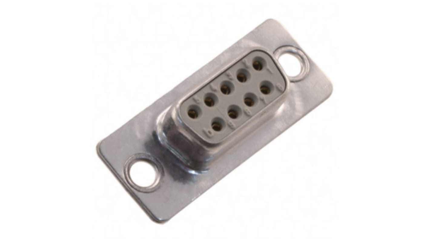 Conector D-sub HARTING, Serie D-Sub Standard, Recto, Montaje en orificio pasante, Hembra, Terminación Soldador, 7.0A