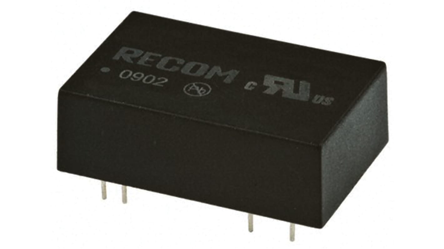 Convertisseur DC-DC Recom, REC5, Montage traversant, 5W, 1 sortie, 15V c.c., 340mA