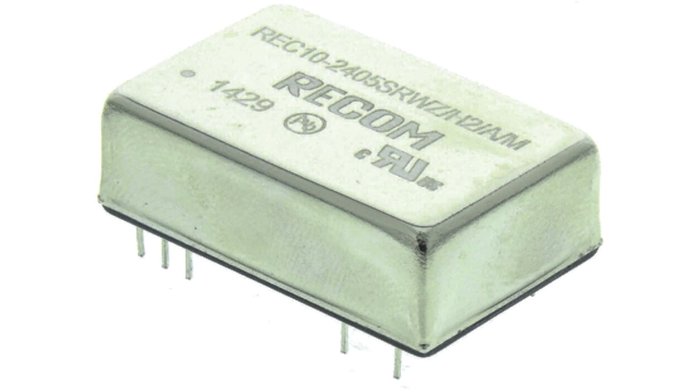 Recom REC10 DC/DC-Wandler 10W 24 V dc IN, 5V dc OUT / 2A Durchsteckmontage 2kV dc isoliert