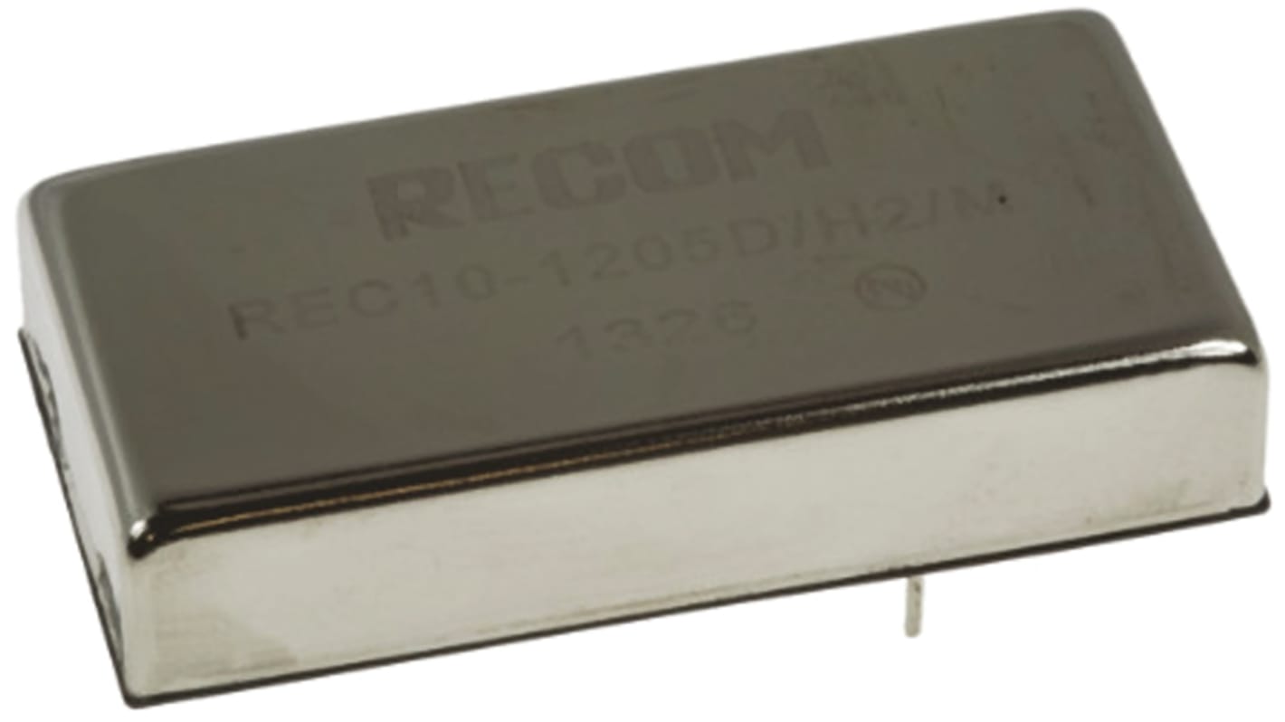 Recom REC10 Isolated DC-DC Converter, 5V dc/ 2A Output, 36 → 75 V dc Input, 10W, Through Hole, +81°C Max Temp