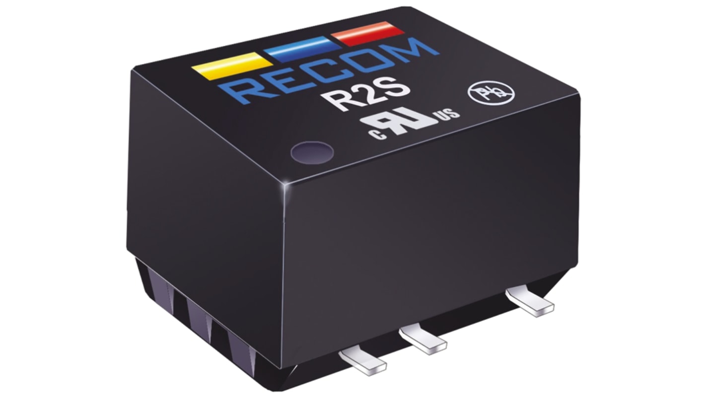 Recom R2S DC-DC Converter, 5V dc/ 400mA Output, 10.8 → 13.2 V dc Input, 2W, Surface Mount, +100°C Max Temp -40°C