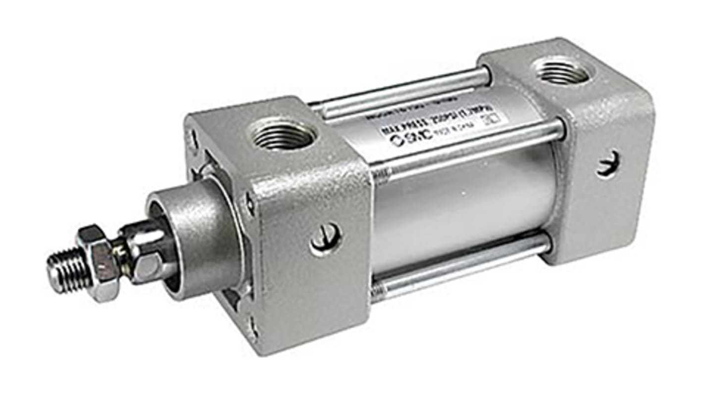 SMC Pneumatic Profile Cylinder 38.1mm Bore, 25.4mm Stroke, NCA1 Series, Double Acting