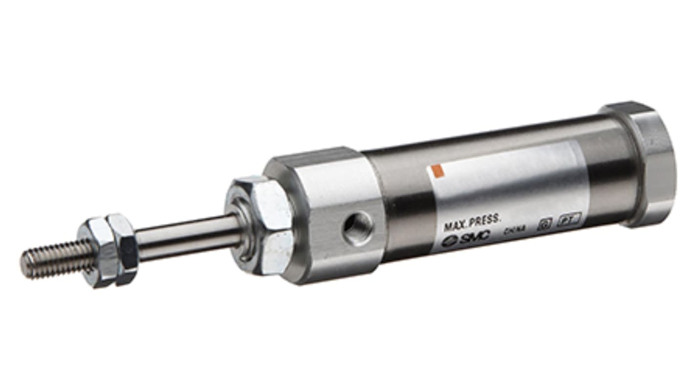 SMC Pneumatic Piston Rod Cylinder - 15.88mm Bore, 127mm Stroke, NCJ2 Series, Double Acting