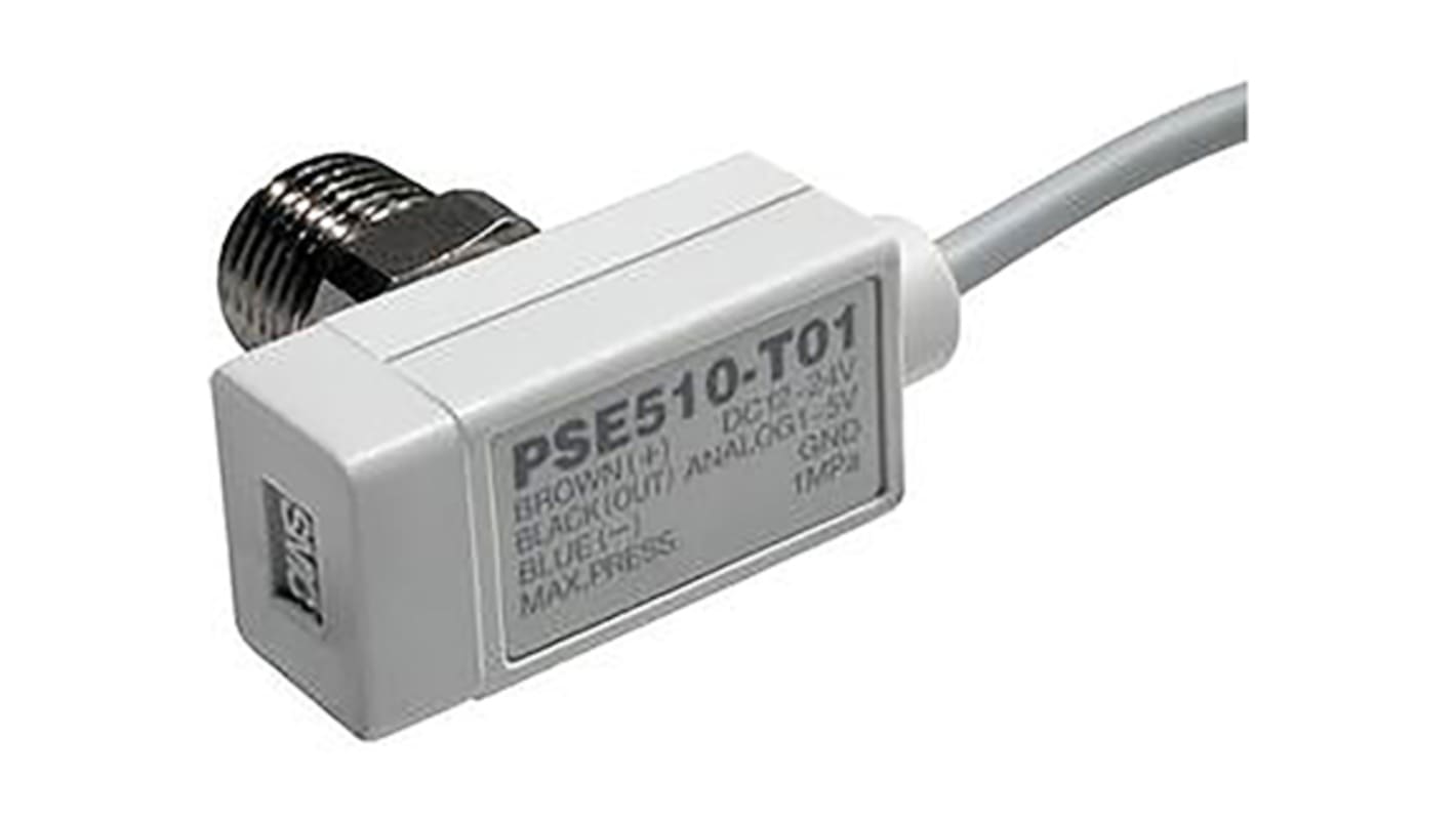 Tlakový spínač, řada: PSE540 Vzduch, neagresivní plyn, nehořlavý plyn NPT 1/8 12 → 24V dc IP40, max. tlak: +100