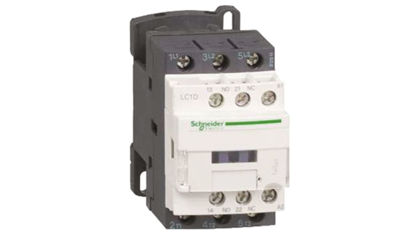 Schneider Electric LC1D Series Contactor, 230 V ac Coil, 3-Pole, 50 A, 18.5 kW, 3NO, 300 V dc, 690 V ac