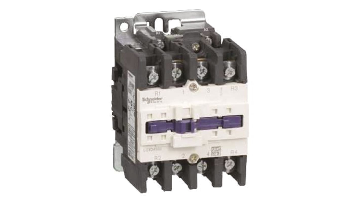 Schneider Electric LC1D Series Contactor, 440 V ac Coil, 4-Pole, 60 A, 2NO + 2NC