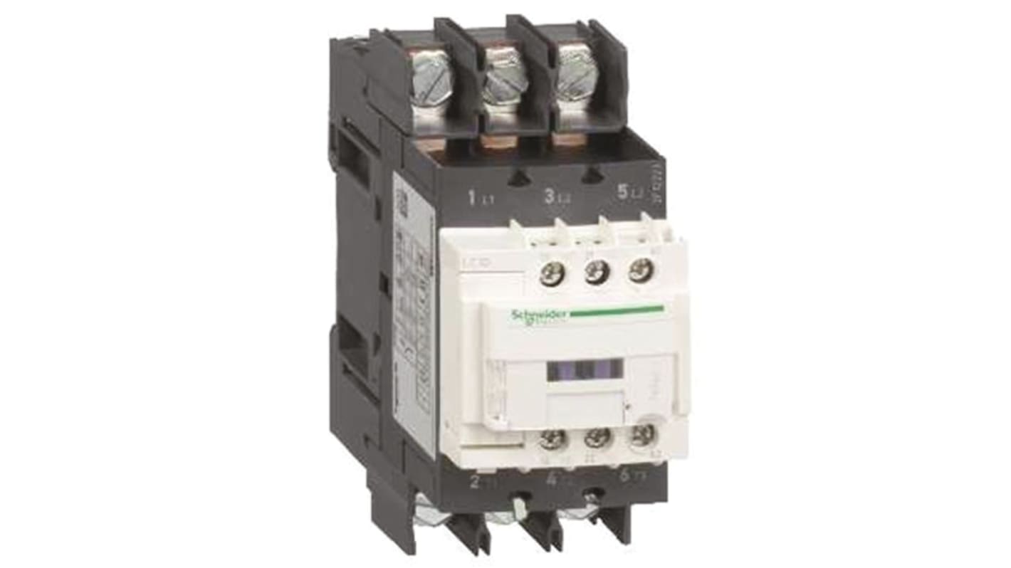 LC1D40A6R7 Schneider Electric LC1D Series Contactor, 440 V ac Coil, 3