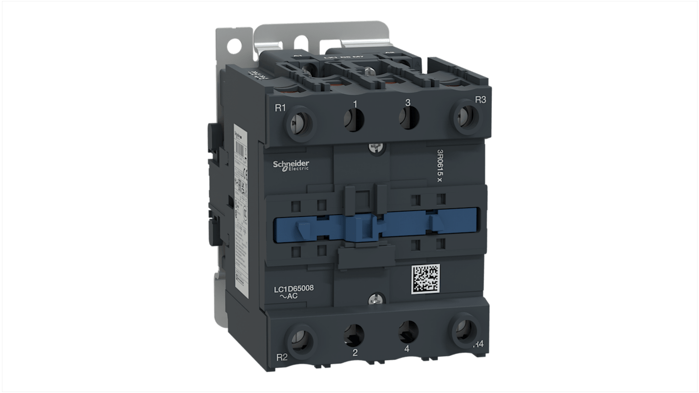 Schneider Electric TeSys D LC1D Leistungsschütz / 440 V ac Spule, 4 -polig 2 Schließer + 2 Öffner / 80 A