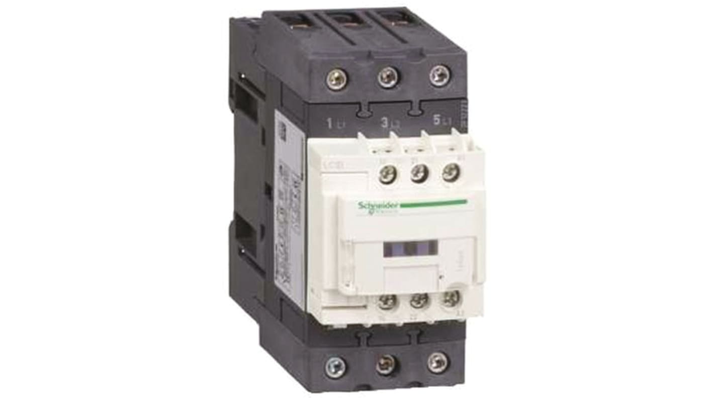 Contattore Schneider Electric, serie LC1D, 3 poli, 3 NO, 65 A, bobina 415 V c.a.