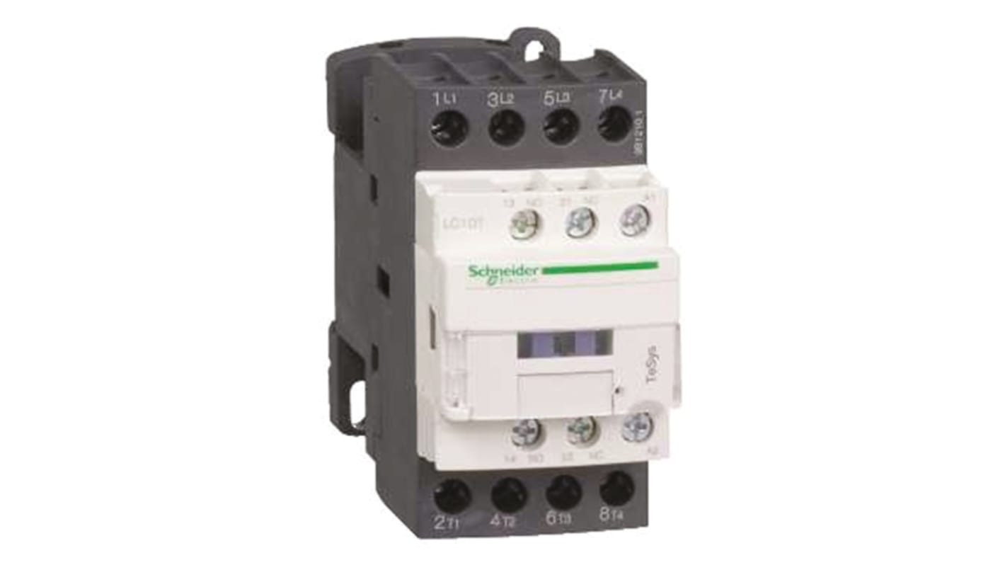 Contattore Schneider Electric, serie LC1D, 4 poli, 4NO, bobina 24 V c.a.