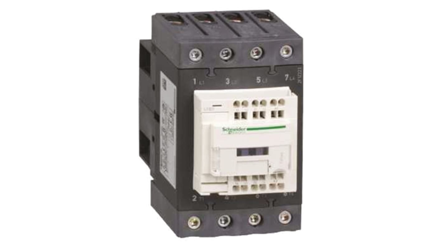 Schneider Electric LC1D Series Contactor, 220 V dc Coil, 4-Pole, 60 A, 4NO