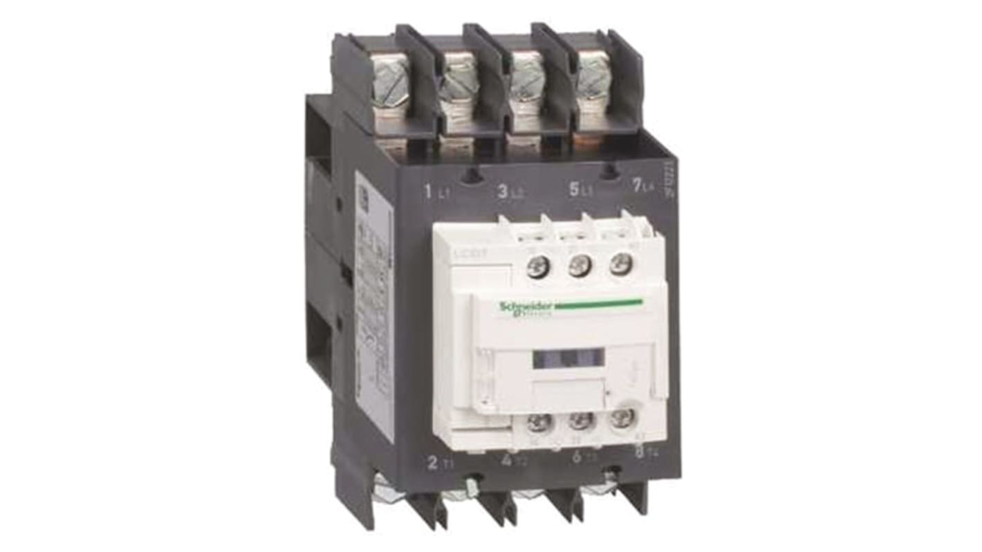 Schneider Electric TeSys D LC1D Leistungsschütz / 415 V ac Spule, 4 -polig 4 Schließer / 60 A