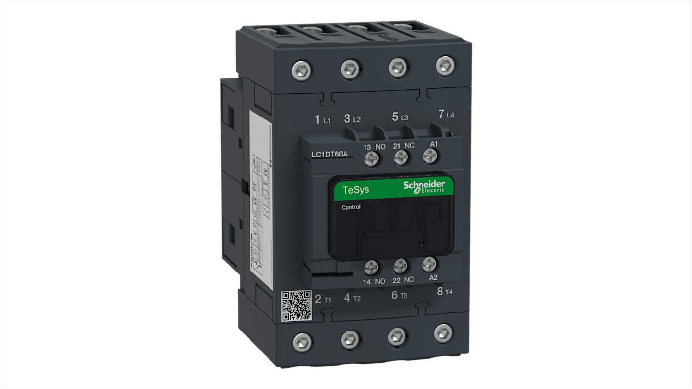 Schneider Electric LC1D Series Contactor, 4-Pole, 60 A, 4NO