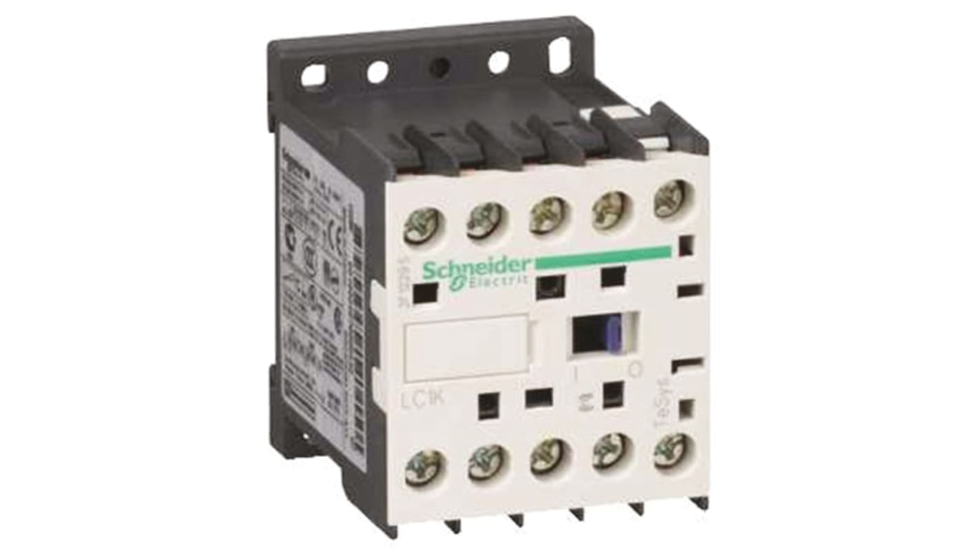 Contattore Schneider Electric, serie LC1K, 3 poli, 3NO, 20 A, 4 kW, bobina 110 V c.a.