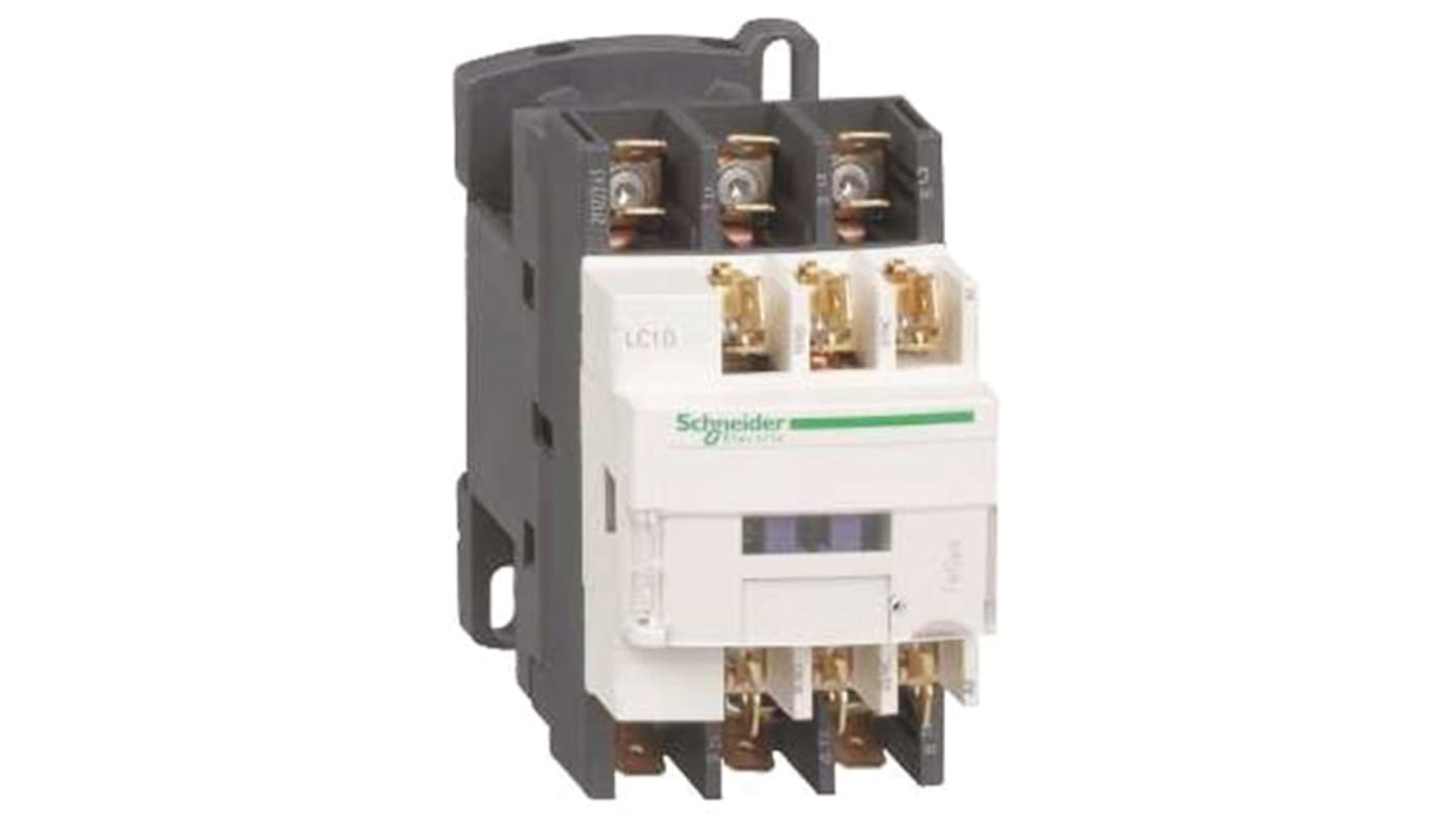 Schneider Electric LC1D Series Contactor, 12 V dc Coil, 3-Pole, 25 A, 7.5 kW, 3NO, 300 V dc, 690 V ac