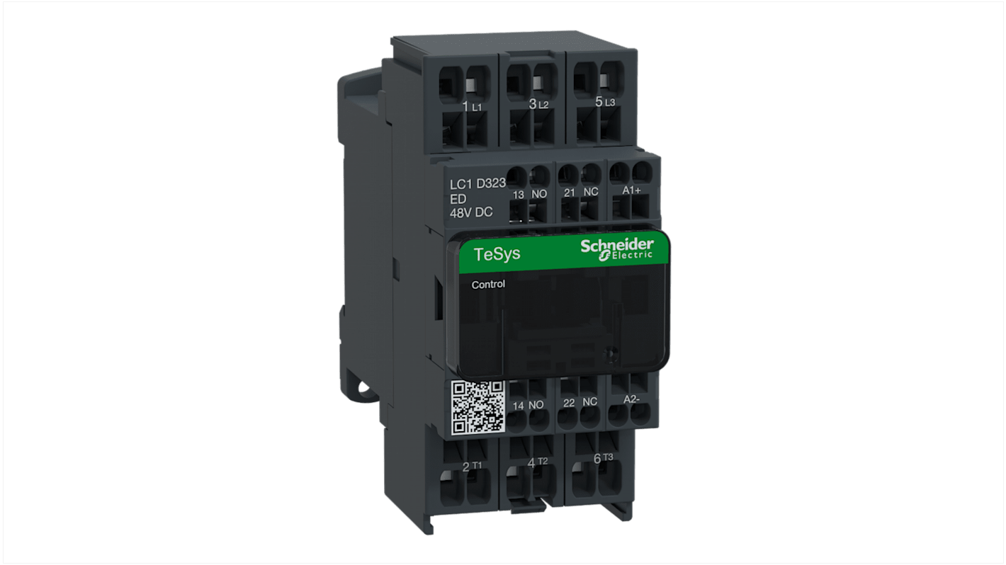 Schneider Electric TeSys D LC1D Leistungsschütz / 48 V dc Spule, 3 -polig 3 Schließer, 300 V dc, 690 V ac / 32 A