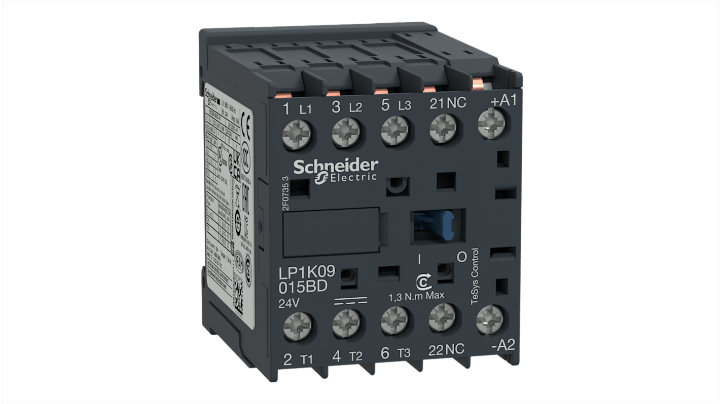 Schneider Electric TeSys K LP1K Leistungsschütz / 230 V dc Spule, 3 -polig 3 Schließer, 690 V ac / 20 A