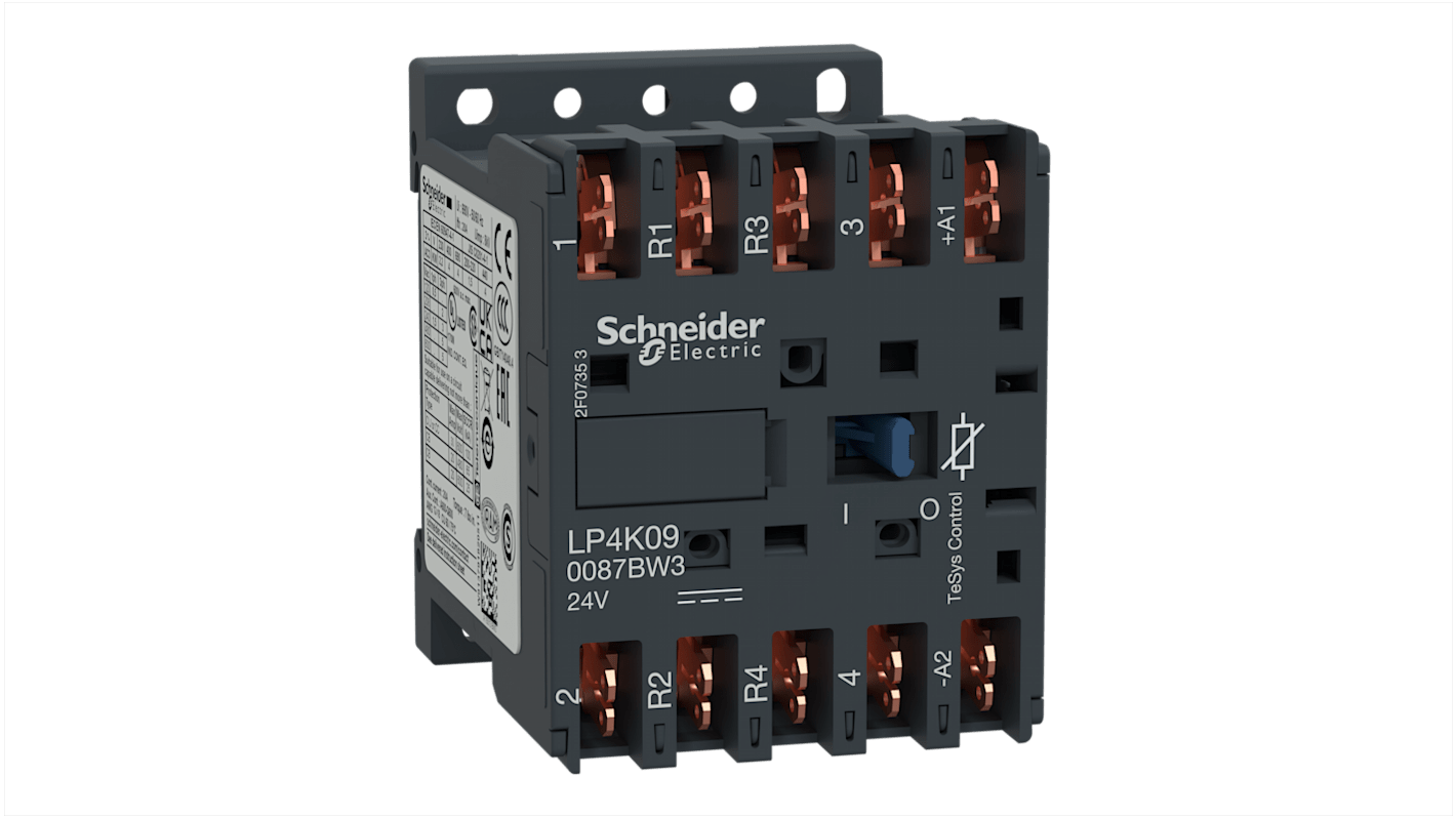 Schneider Electric TeSys K LP4K Leistungsschütz / 24 V dc Spule, 4 -polig 2 Schließer + 2 Öffner, 690 V ac / 20 A