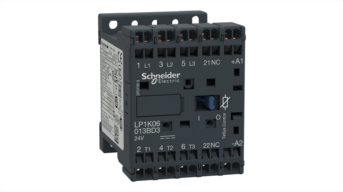 Schneider Electric TeSys K LP1K Leistungsschütz / 230 V dc Spule, 3 -polig 3 Schließer, 690 V ac / 6 A