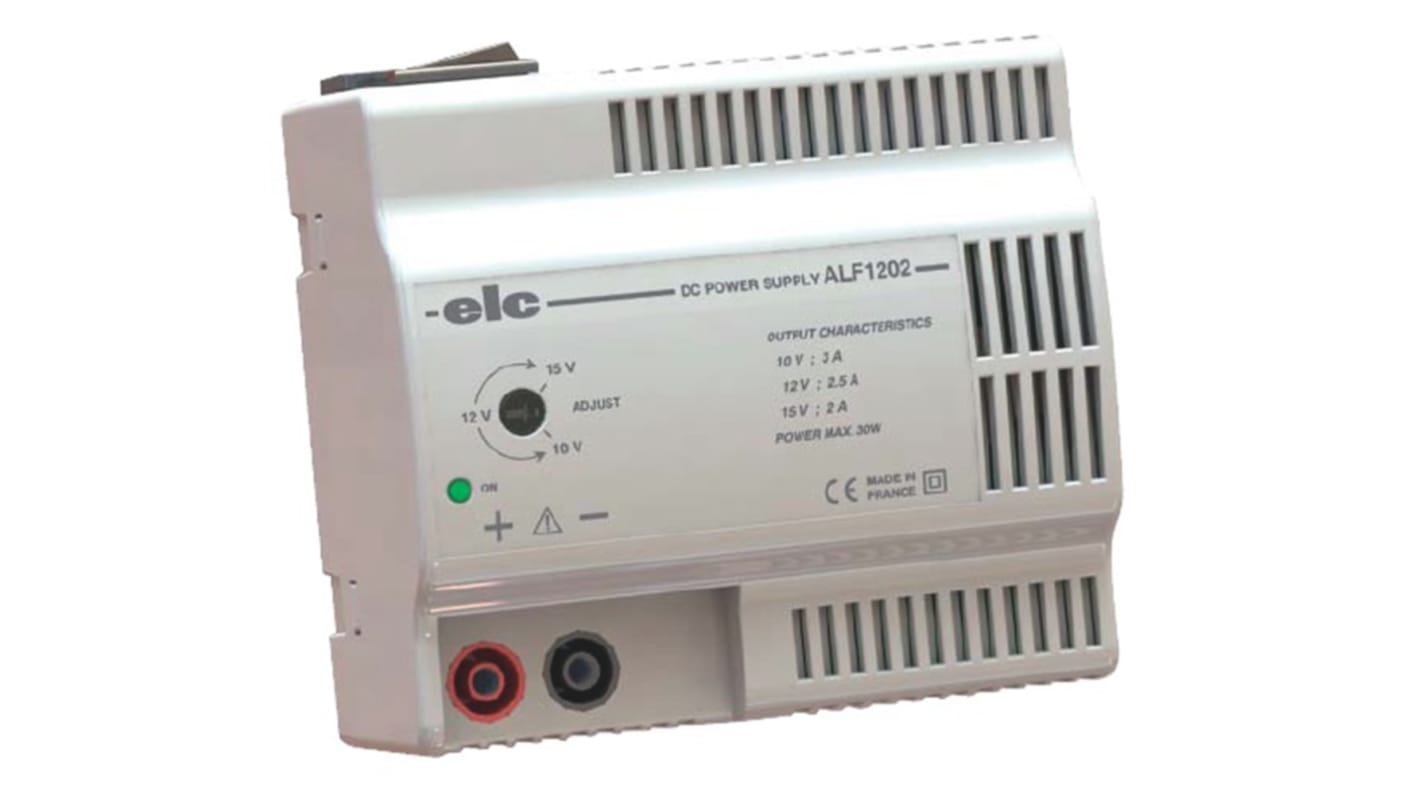 Fuente de alimentación ELC ALF1202, calibrado RS, 1 salida, 10V, 2A, 30W