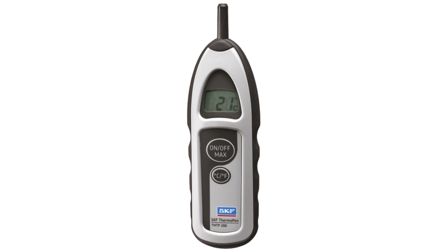 SKF TMTP 200 Surface Digital Thermometer for Industrial Use, K Probe, 1 Input(s), +200°C Max, ±0.5 °C Accuracy