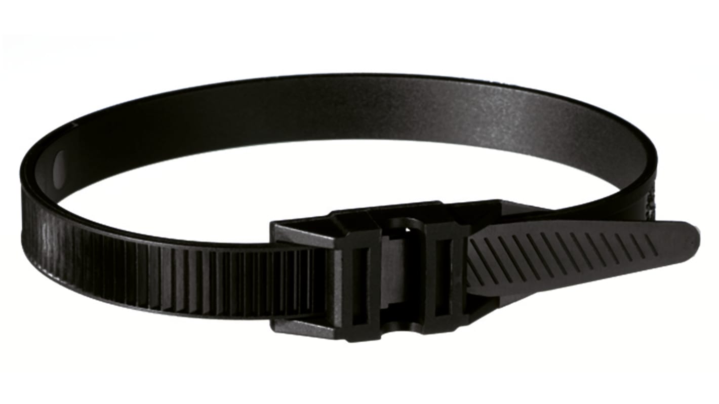 Schneider Electric Cable Tie, Installation, 194mm x 9 mm, Black Polyamide 12, Pk-100