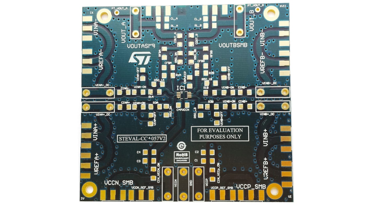Placa de evaluación Amplificador de funcionamiento STMicroelectronics - STEVAL-CCA057V2
