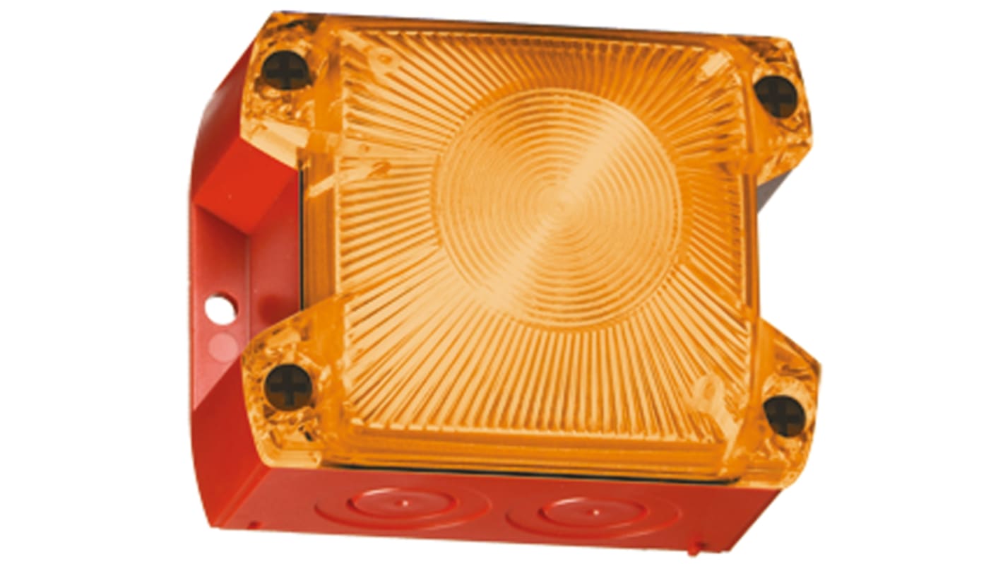 Pfannenberg PY X-S-05 Series Amber Flashing Beacon, 230 V ac, Panel Mount, Xenon Bulb