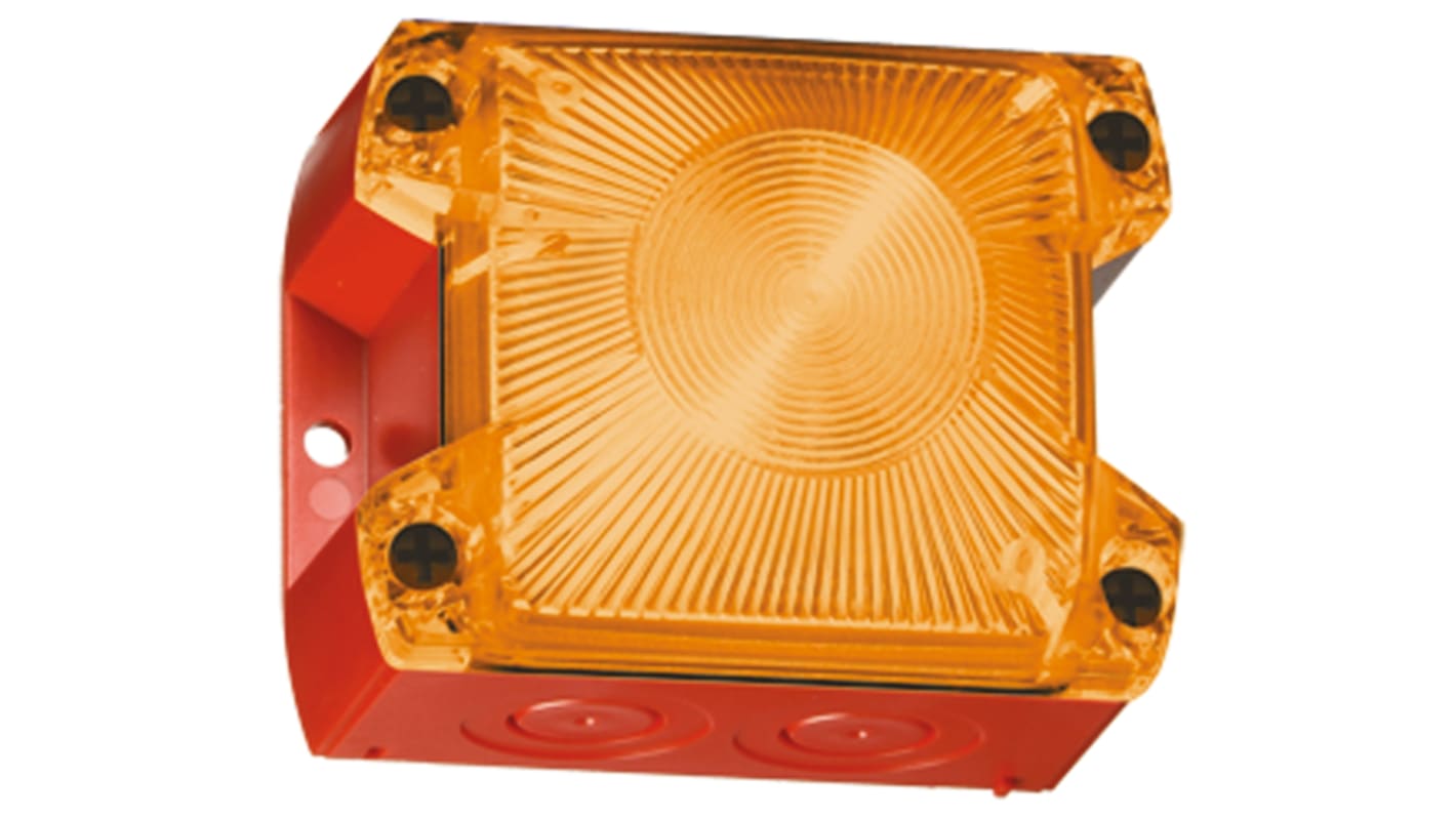 Sygnalizator 24 V DC Migające Pomarańczowy Montaż panelowy Ksenon